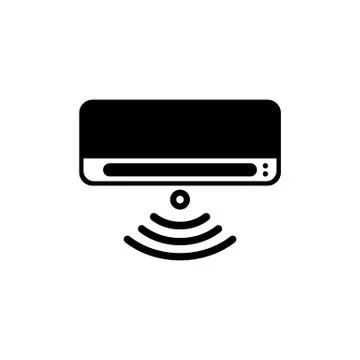 Smart air conditioner icon. Vector on isolated white background. EPS 10 Stock Illustration
