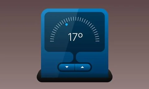 Smart Air Conditioner Temperature Control Interface Design Stock Illustration