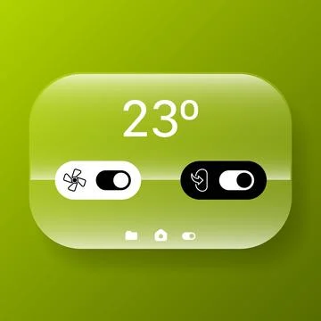 Smart Air Conditioner UI Control Panel Interface Illustrazione stock