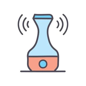 Smart air humidifier. Wireless smart device for humidifying air. Great for .. Stock Illustration