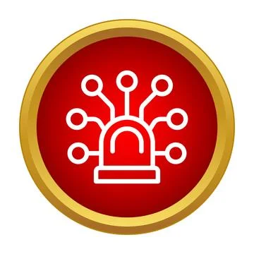Smart alarm system activating security network alert control Stock Illustration