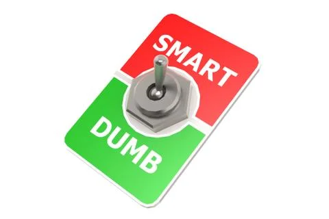 Smart and dumb toggle switch Stock Illustration