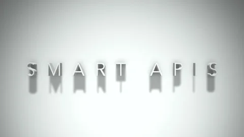 Smart apis 3D title animation with shadows on a white background Stock Footage 297045115