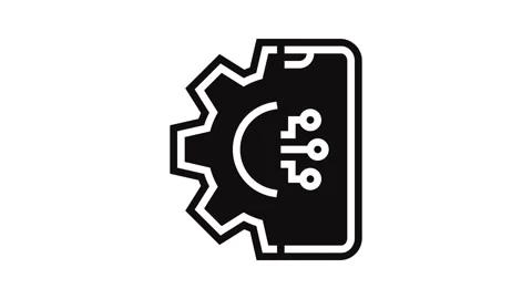 Smart app integration glyph icon animation Stock Footage 326141807