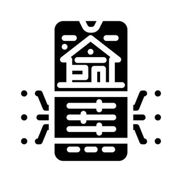 Smart app integration glyph icon vector illustration Illustrazione stock