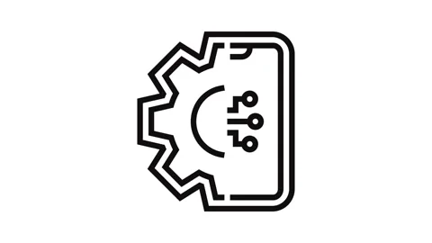 Smart app integration line icon animation Stock Footage 326122957