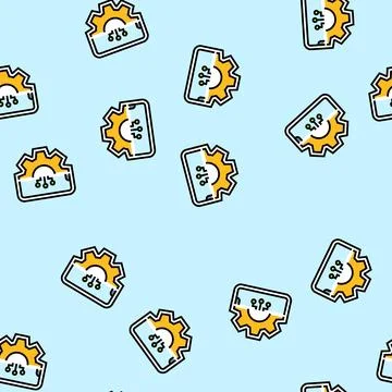 Smart app integration vector seamless pattern イラスト素材