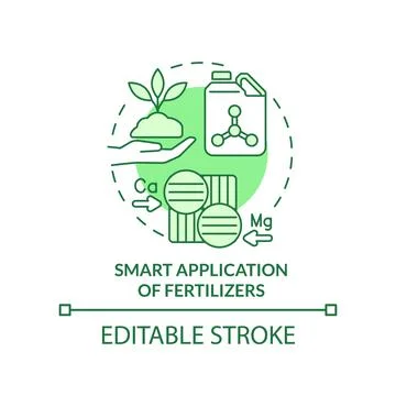 Smart application of fertilizers green concept icon Stockillustratie