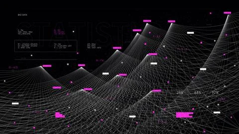 Smart artificial intelligence system, collection and sorting of big data, inf Stockillustratie