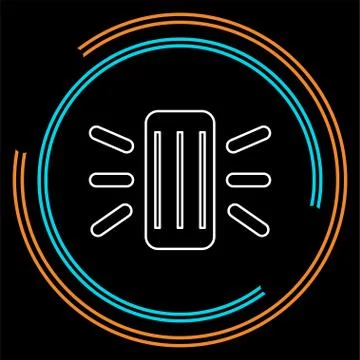 Smart assistant concept line icon. Stock Illustration