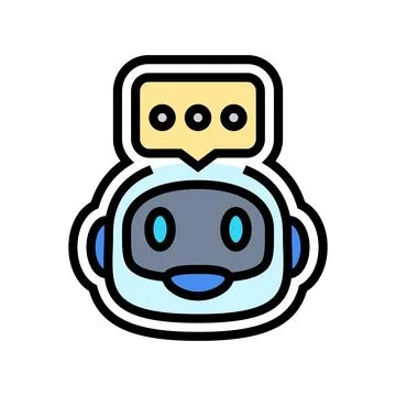 Smart assistant support color icon vector illustration Stockillustratie
