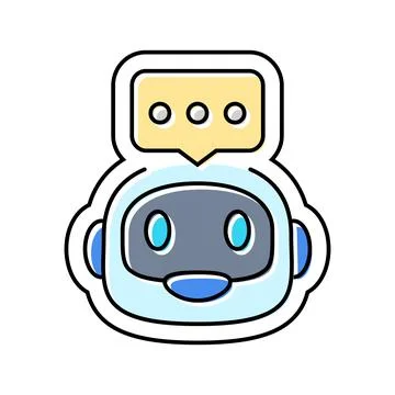 Smart assistant support color icon vector illustration Stock Illustration