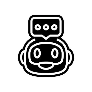 Smart assistant support glyph icon vector illustration Stockillustratie