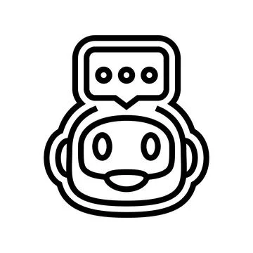 Smart assistant support line icon vector illustration Stock Illustration