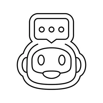 Smart assistant support line icon vector illustration 스톡 일러스트