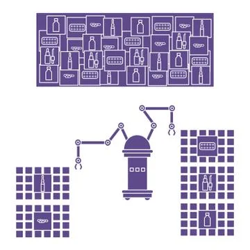 Smart automatic robotic sorting of drugs. イラスト素材