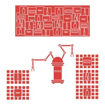 Smart automatic robotic sorting of drugs. イラスト素材