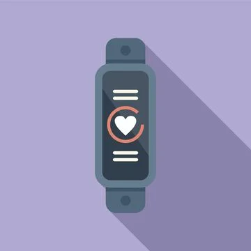 Smart band data icon flat vector. Sport data network イラスト素材
