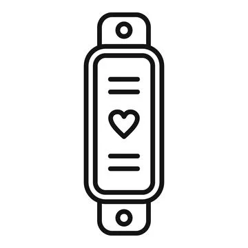 Smart band data icon outline vector. Sport data network 스톡 일러스트
