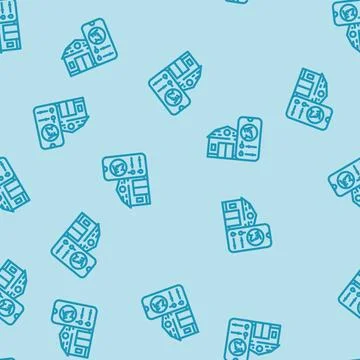 Smart barn agri tech line vector seamless pattern Illustrazione stock