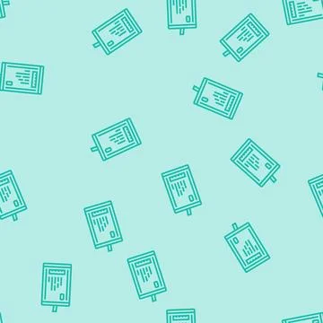 Smart battery line seamless pattern Illustrazione stock