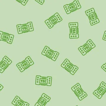 Smart battery line vector seamless pattern Illustrazione stock