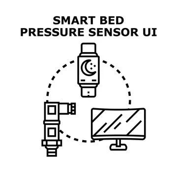 Smart bed pressure sensor user interface concept Stock Illustration