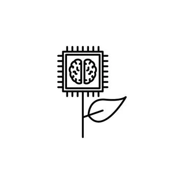 Smart bio, natural smart brain icon. Element of artificial intelligence icon for イラスト素材