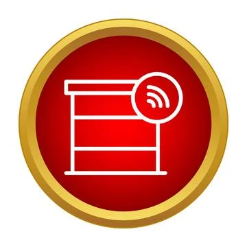Smart blinds technology icon representing remote automation Stock Illustration