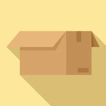 Smart box icon flat . Crate box 库存插图