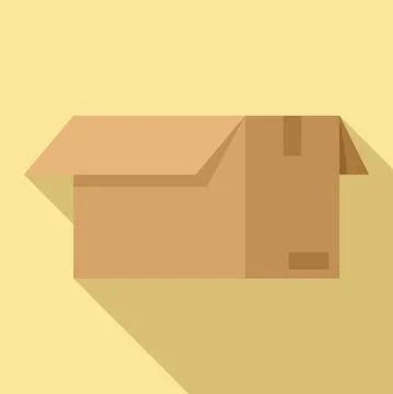 Smart box icon flat vector. Crate box Illustrazione stock