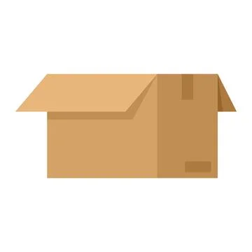 Smart box icon flat vector. Crate box Stockillustratie