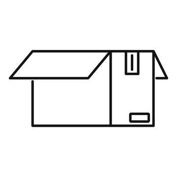 Smart box icon outline . Crate box Stock Illustration