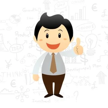 Smart boy cartoon background with math and science formulas Stock Illustration