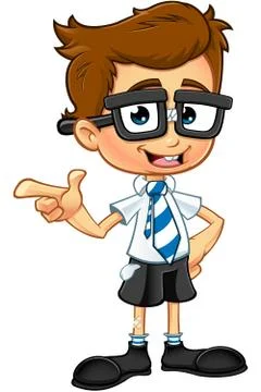 Smart Boy Character Illustrazione stock