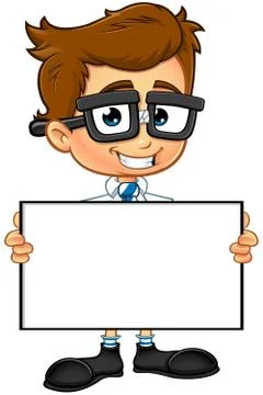 Smart Boy Character Illustrazione stock