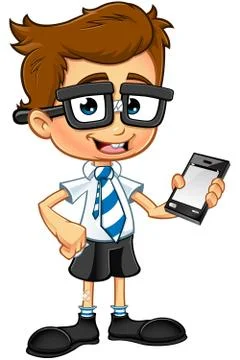 Smart Boy Character Stock Illustration