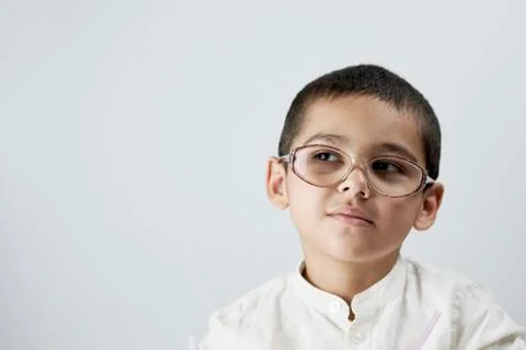 Smart boy in glasses Stock Photos