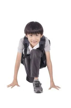 Smart boy ready competition Foto stock
