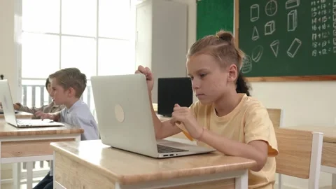 Smart boy using laptop to generated AI by coding engineering prompt. Pedagogy. Stock Footage 274305668