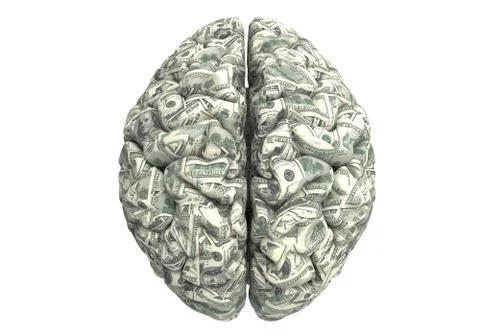 Smart brain can earn more money Stock Illustration