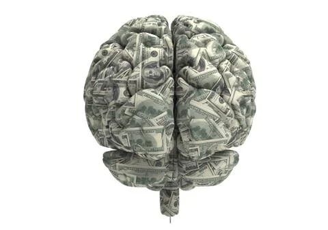 Smart brain can earn more money Stock Illustration