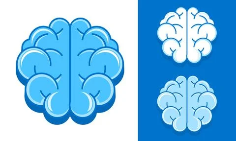 Smart brain concept icon representing knowledge and mental creativity in le.. Stock Illustration