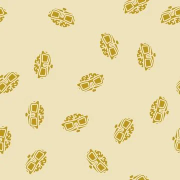 Smart brain human glyph vector seamless pattern イラスト素材