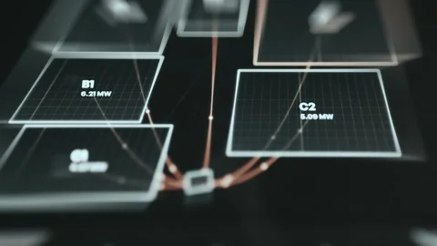 Smart Building Floor Plan Smart Grid And Solar Technology Stock Footage 339565860