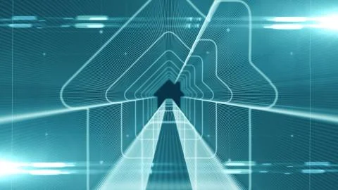 Smart building house connected devices Internet of things (IoT) cloud computing 스톡 일러스트