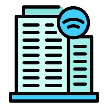 Smart building icon vector flat Ilustración de archivo