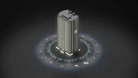 Smart building on internet of things icon set. information graphic.no text. Vídeos de archivo 80251772