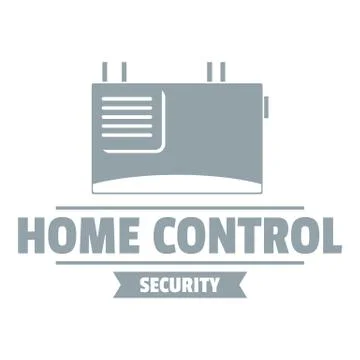 Smart building logo, simple gray style イラスト素材