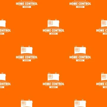 Smart building pattern vector orange 스톡 일러스트